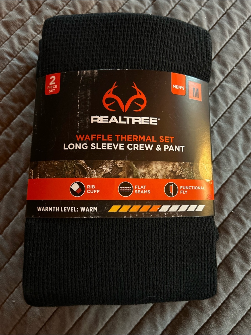 Realtree Black Waffle Thermal set